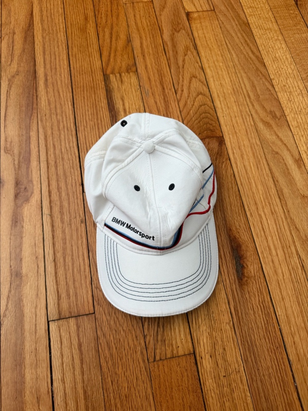 BMW Motorsport Cap - White with Navy Logo baseball embroidered brand unisex